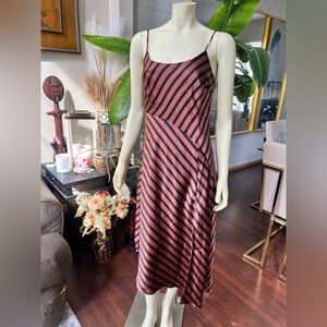 Striped Black and Red Women's Dress